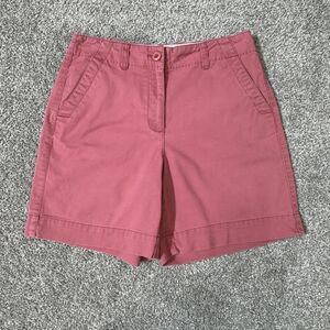 Talbots Petites Chino Shorts Womens 2 Pink Stretch Twill Mid Rise Casual Summer